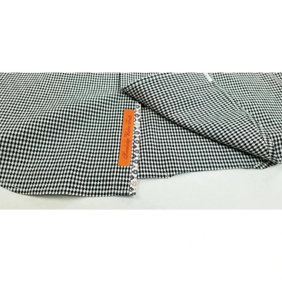 Robert Graham Modern America Tailored Fit Size Medium Men's Black White Check - Picture 6 of 11